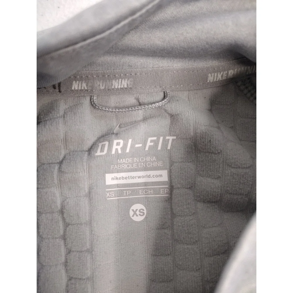 Nike Running Dri-FIT Thermal Quarter Zip Pullover Gray Neon XS‎